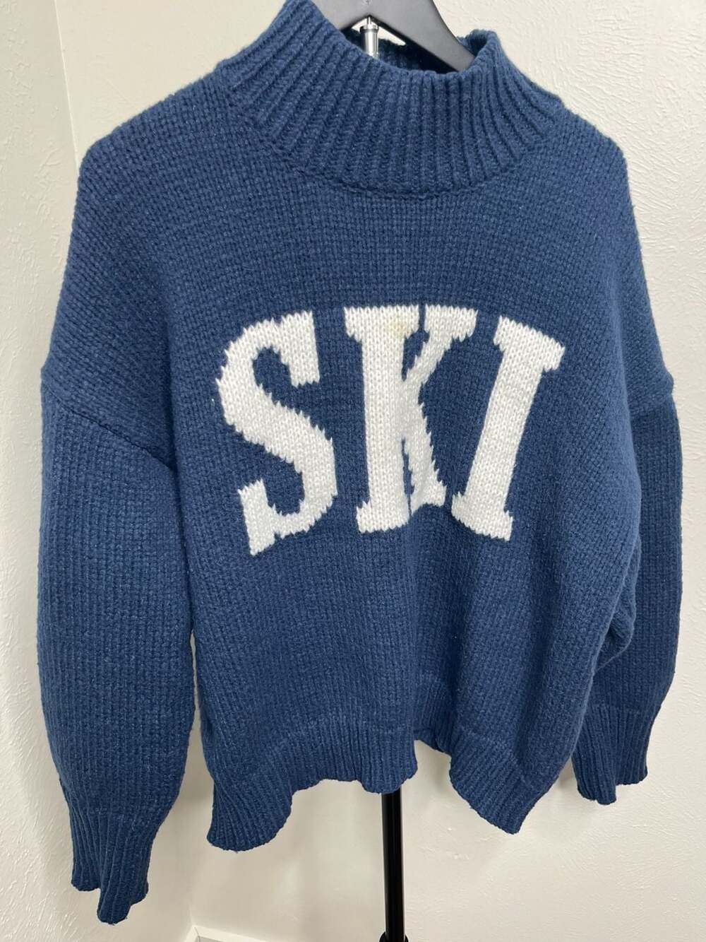 Oversized Knit Mock Turtleneck Après Ski Style
